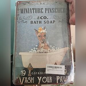 Brand new metal tin sign.